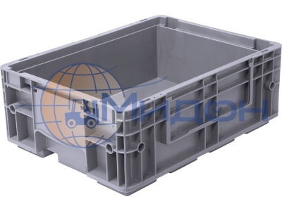 Контейнер пластиковый 4315 R-KLT серый сплошной (усиленное дно) 396 х 297 х 148