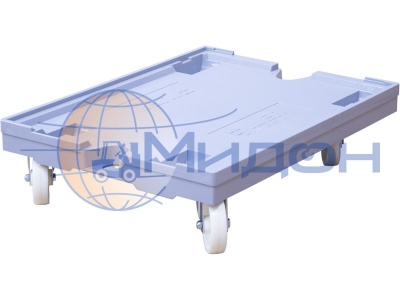 Тележка 608-1 для ящиков пластиковых (200кг, колёса полиамидные) 820 х 620 х 150