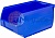 Лоток пластиковый для склада ITALIA Verona 5002, синий, сплошной 250 х 150 х 130