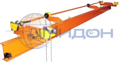 Кран-балка подвесная ручная 2 т, L= 8,1 м, пролёт= 7,5 м, с талью  Н= 12 м (t -40...+40С)