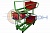 Тележка для лотков (RAL 6018) ТКЗ 200 ( 790х1210х1300 ) (колёса ф125: стандартные, Китай)