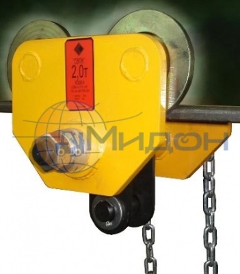 Кошка (механизм передвижения) тали ручной (тип Б) Россия 2 т, 12 м с приводом (взрывобезопасная Ex)