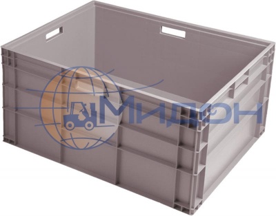 Ящик пластиковый 815 универсальный, сплошной, дно с усилением 800 х 600 х 455