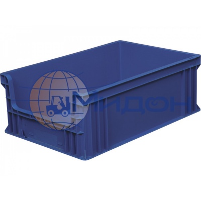 Контейнер пластиковый 104-20А сплошной с вырезом 600 х 400 х 220