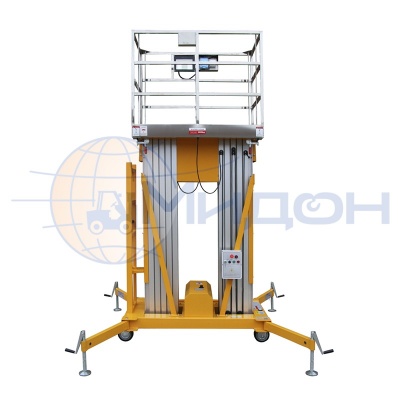 Подъемник двухмачтовый телескопический SMART GTWY 8-200S (АКБ и 220V, 200кг, 8м)