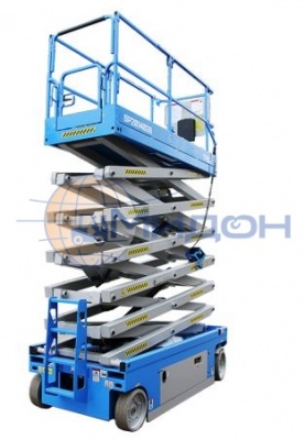 Подъёмник ножничный самоходный SP4696GS TISEL Technics (Германия) 460 кг, высота рабочая- 11,6 м