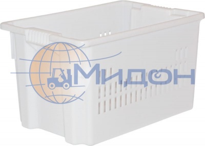 Ящик пластиковый 604 универсальный, перфорированный, дно сплошное 600 х 400 х 350
