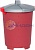 Бак мусорный с крышкой (65л). Цвет бордовый МБ-65-4 430 х 340 х 470