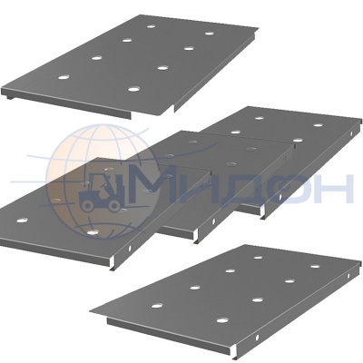 Комплект перфорированного металлического настила для стеллажа Профи-Т Т160 998/1525 мет. настил осн. 300 х 1000 (3шт) , доб. 318 х 1000 (2шт)