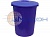 Бак мусорный с крышкой (60л). Цвет синий МБ-60 450 х 320 х 540