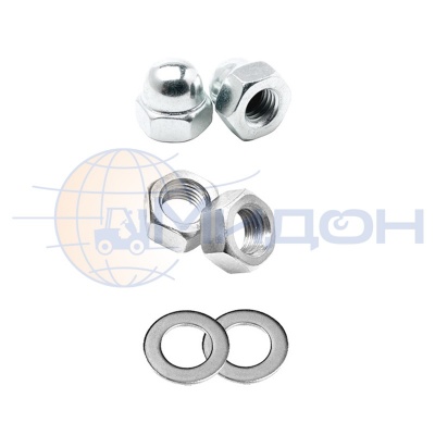 Комплект крепежа стеллажа Профи-Т для Подпятника Т (Болт -2 шт, Шайба- 2шт, Гайка -2 шт)