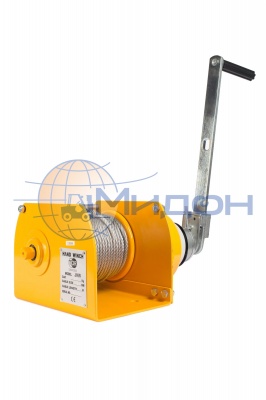 Лебедка ручная барабанная ЛТ-2 (JHW) г/п 2,0 т, длина троса 40м