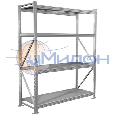 Стеллаж полочный MS Pro 200/180x60/4 (2000х1800х600) 3000 кг(стеллаж), 450 кг(полка) 4 полки
