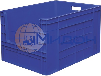 Контейнер пластиковый 1090 сплошной с вырезом 605 х 500 х 400