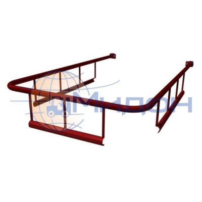 Борт съёмный для тележки с платформой 600х1200, Б 4 ( 612х1190 )