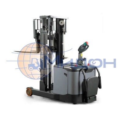 Штабелёр самоходный (мини-ричтрак) PRS15 SX180 EPS-PL-SS TISEL Technics (Германия) 1500 кг, 1800 мм, с АКБ и ЗУ, площадка и ограждения, выдвижная вперёд мачта