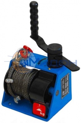 Лебедка ручная барабанная Euro-Lift VS500 (500кг, длина каната - 40м) червячная