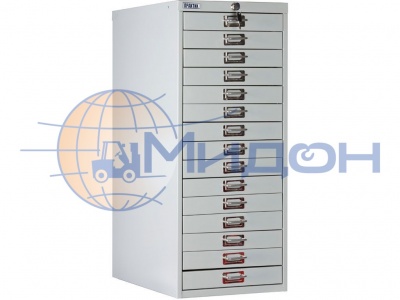 Многоящичный (картотечный) шкаф MDC-A3/910/15