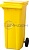 Контейнер мусорный на 2-x колесах с крышкой (HDPE) Цвет: желтый МКТ 120 550 х 480 х 995