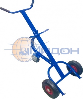 Тележка двухколесная ДБ-200 (300кг) для бочек с литыми колёсами ф250мм