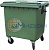 Контейнер мусорный 1100 литров на 4-x колесах с крышкой. Цвет зеленый MGBK-1100 1370 х 1077 х 1325