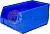 Лоток пластиковый для склада ITALIA Napoli 5004, синий, сплошной 400 х 230 х 200
