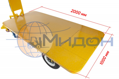 Платформенная тележка электрическая RUTRIKE ПЛИТА 2000