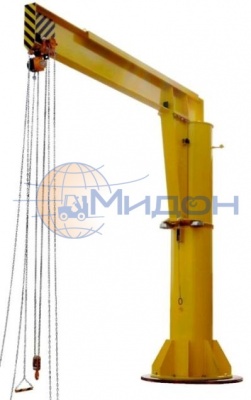 Кран консольный колонный с ручным поворотом консоли 2 т, Lстрелы= 2 м, Высота = 6 м, t: -20…+40С