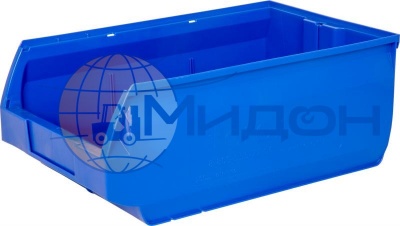 Лоток пластиковый для склада ITALIA Palermo 5005, синий, сплошной 500 х 310 х 200