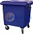 Контейнер мусорный 1100 литров на 4-x колесах с крышкой. Цвет синий MGBK-1100 1370 х 1077 х 1325