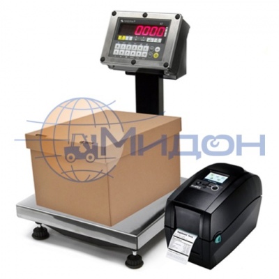 Весы товарные платформенные МЕРА ПВм-3/150-П Print (600х400), с подключением принтера этикеток