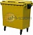 Контейнер мусорный 770 литров на 4-x колесах с крышкой. Цвет желтый MGB-770 / MGBW 770 1355 х 775 х 1350