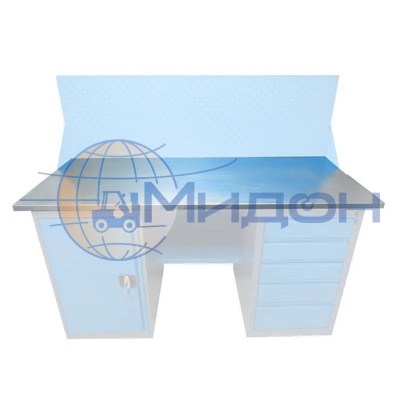 Столешница верстака в сборе Н-1.9 (настил оцинкованный+МДФ)