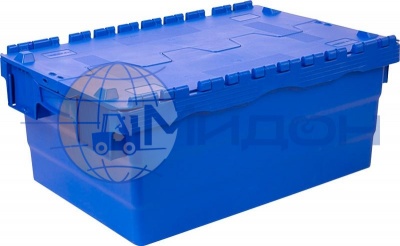 Ящик пластиковый Sembol Zip SPKM 250 универсальный, сплошной, с крышкой 600 х 400 х 250