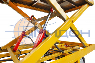 Платформенная тележка электрическая RUTRIKE ПЛИТА ЛИФТЕР 1800 с гидроподъёмником