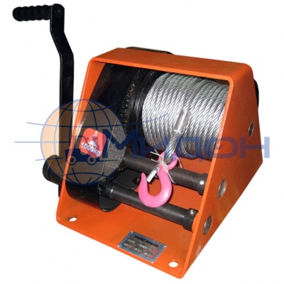 Лебедка ручная барабанная GR-300 г/п 300 кг, длина троса 20м