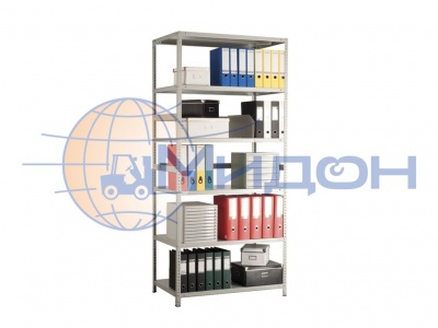 Стеллаж полочный MS 220/100х40/6 (2200х1000х400) 500 кг(стеллаж), 100 кг(полка) 6 полок