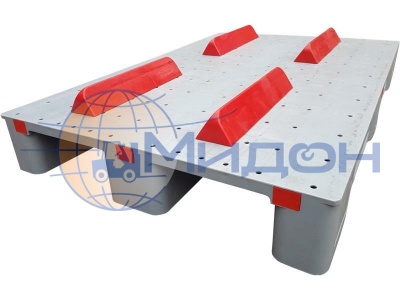 Противооткатный упор для паллета DP 1208-1S цвет - красный