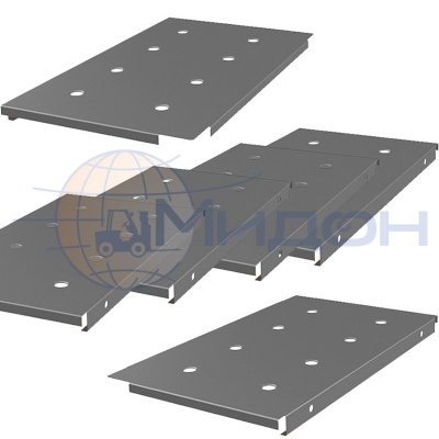 Комплект перфорированного металлического настила для стеллажа Профи-Т Т150/L 760/1830 мет. настил осн. 300 х 766 (4шт) , доб. 318 х 766 (2шт)