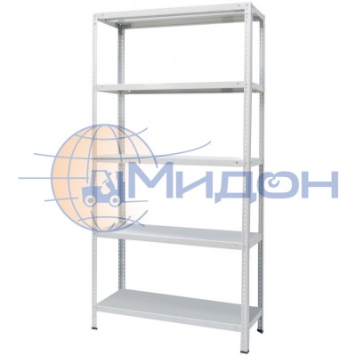 Стеллаж полочный Лайт ТС-2555 (2500х1000х500) 500 кг(стеллаж), 120 кг(полка), 5 полок обычные