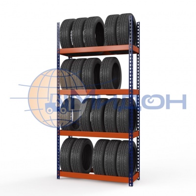 Стеллаж для шин Профи-Т Т-120/1-2,5 (2500х1240х455) 24 шин R16/205, 4 полки