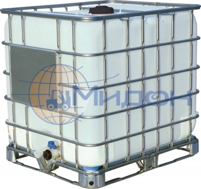 Емкость кубическая п/э 1000л белая, на металлическом поддоне UC 1000 мп 1200 х 1000 х 1160