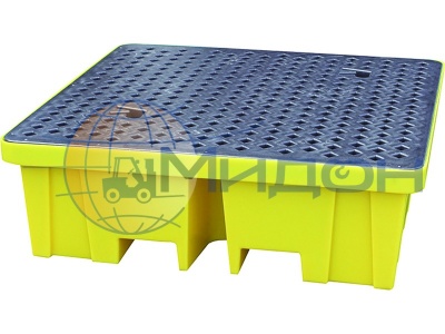 Контейнер пластиковый под локализацию ПдО Б4 1220 х 1220 х 390 с пластиковым паллетом