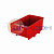 Ящик пластиковый 6002 для склада красный, сплошной 300 х 185 х 100