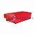 Ящик пластиковый 6003 для склада красный, сплошной 400 х 185 х 100