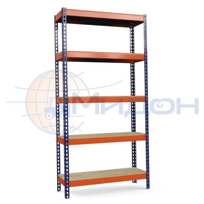Стеллаж полочный Профи-Т с фанерным настилом Т-120/L (3000х1845х455) F/5/У 2500 кг(стеллаж) 350 кг(полка) 5 полок