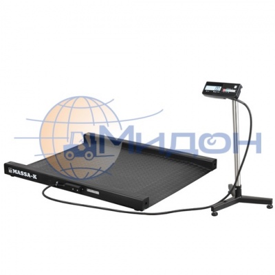 Весы товарные платформенные МАССА 4D-LM-2-1000 (1000x1000мм), накатные, для взвешивания тележек
