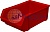 Лоток пластиковый 7965 для склада красный, сплошной 500 х 310 х 183