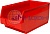 Лоток пластиковый для склада ITALIA Venezia 5006, красный, сплошной 500 х 310 х 250