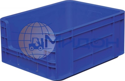 Контейнер пластиковый 1030 сплошной с вырезом 490 х 400 х 235